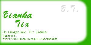 bianka tix business card